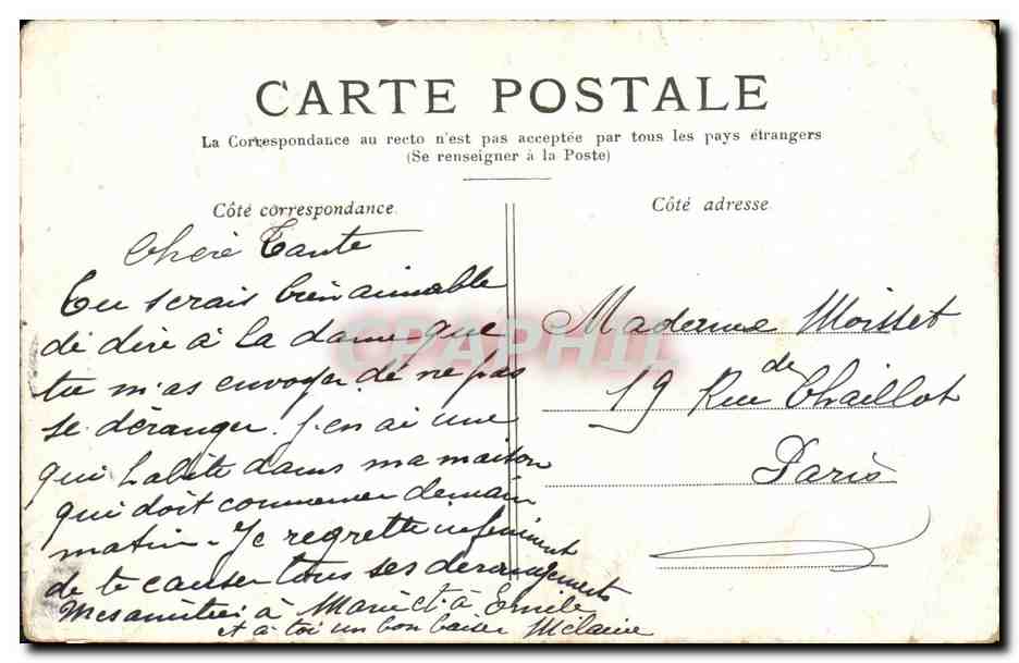 CPA Paris Boulevard de Bonne nouvelle  — Verso