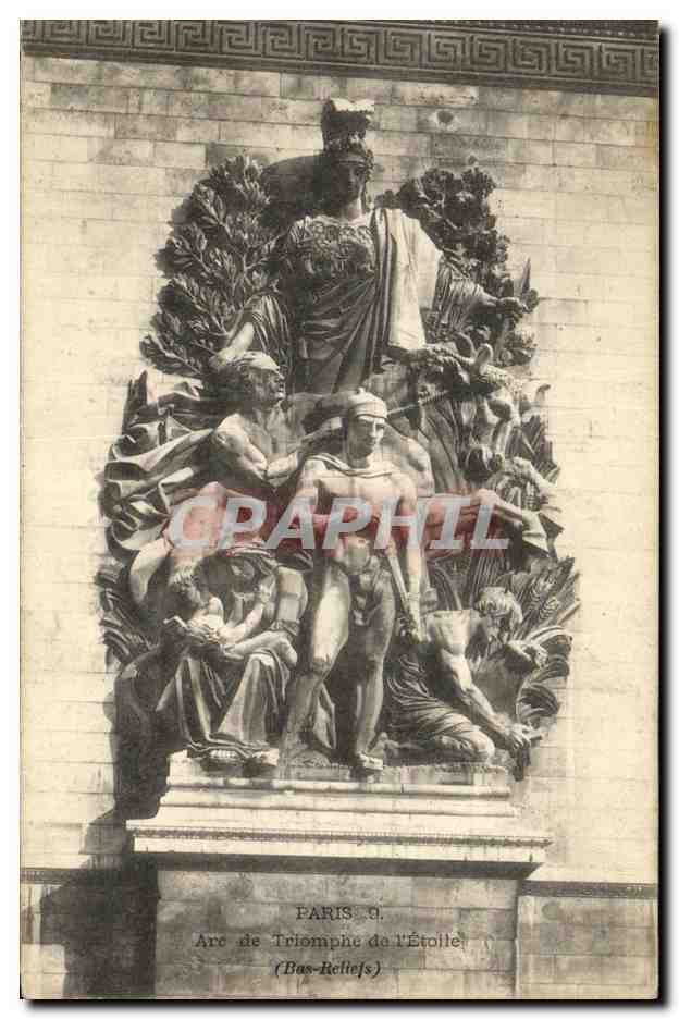 CPA Paris Arc de Triomphe de l Etoile Bas relief