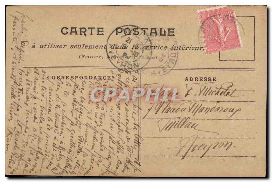 CPA Paris au clair de lune Invalides — Rückseite