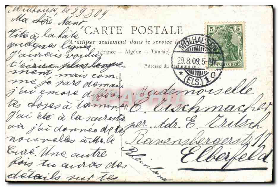 CPA Paris Fontaines St Michel — Rückseite