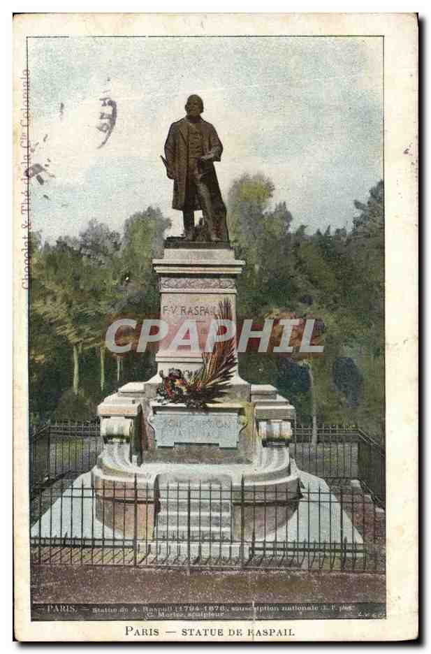 CPA Paris Statue De Raspail