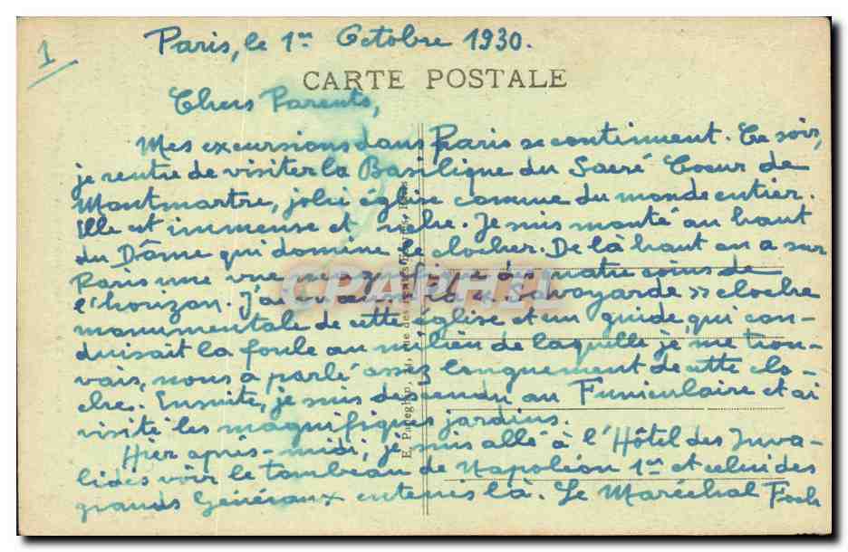CPA Paris La Savoyarde de Montmartre Sacre Coeur Cloche — Rückseite