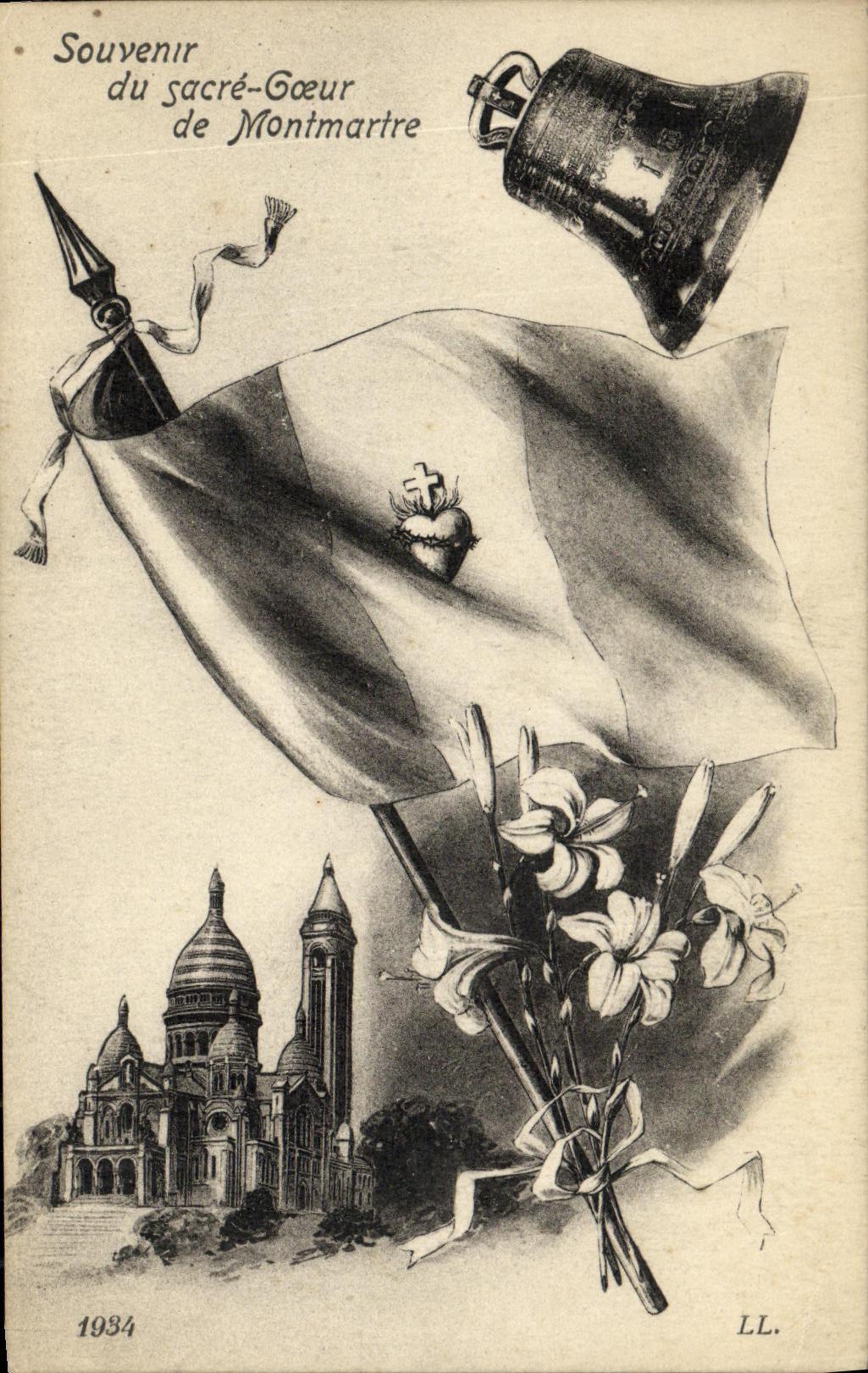 CPA Paris Souvenir du Sacre Goeur de Montmartre Cloche