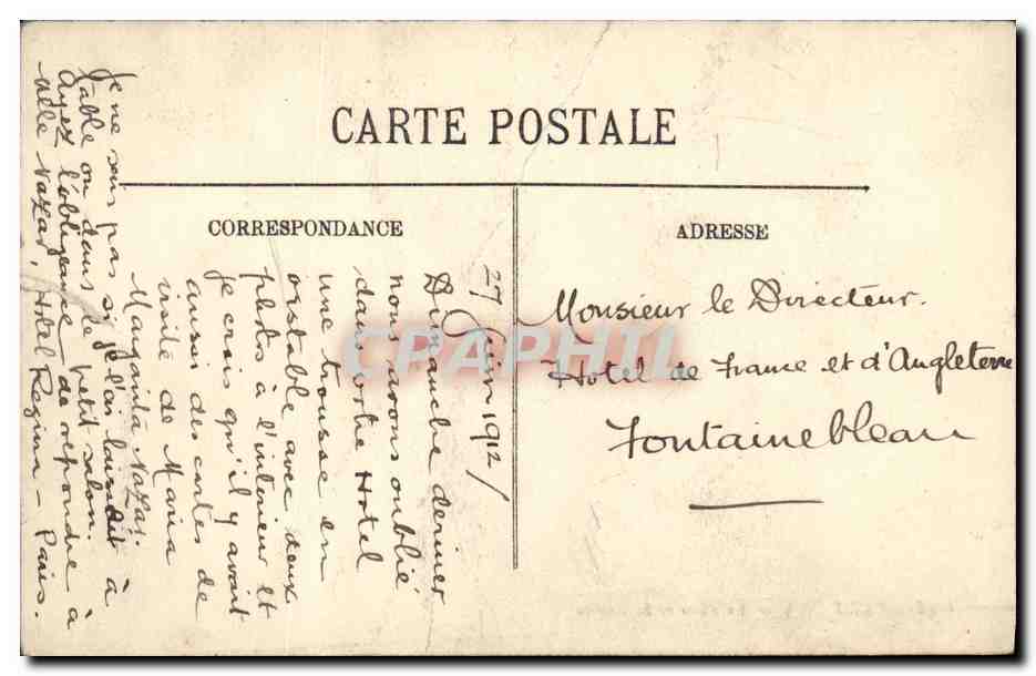 CPA Paris La Place de la Nation — Verso