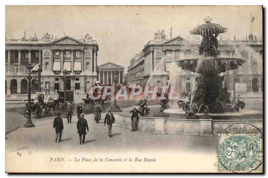 CPA Paris Palais de la Concorde et la Rue Royale