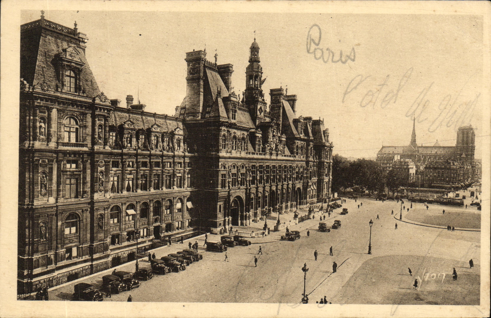 CPA Paris Hotel de ville Notre Dame