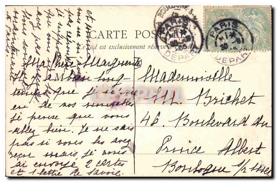 CPA Paris Musee de Zoologie Jardin des Plantes Zoo — Rückseite