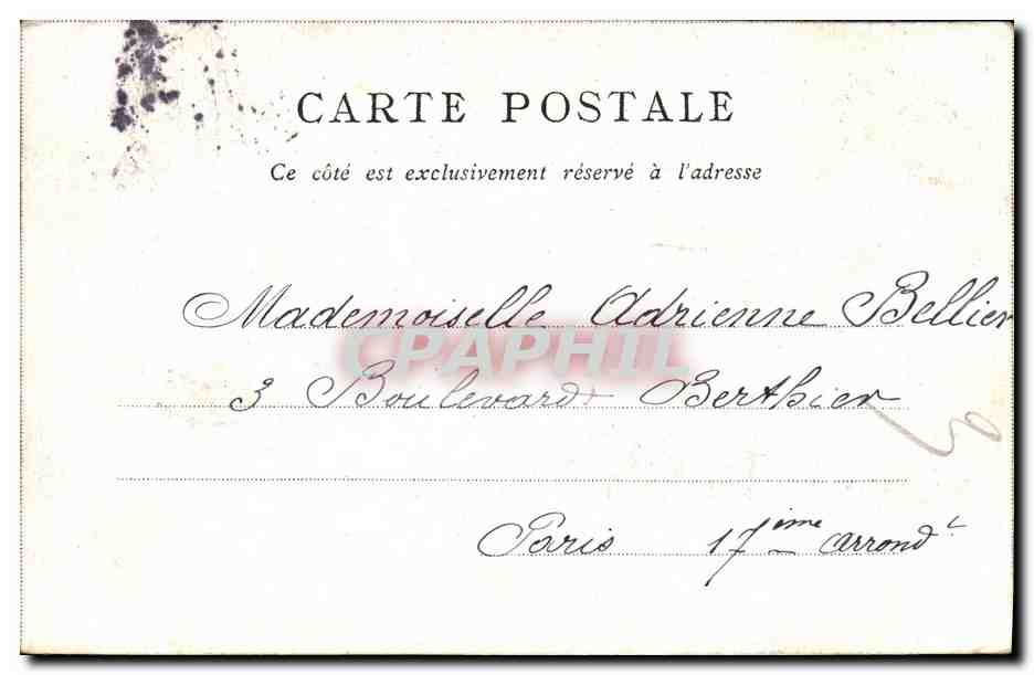 CPA Paris Notre Dame Bon Marche  — Verso