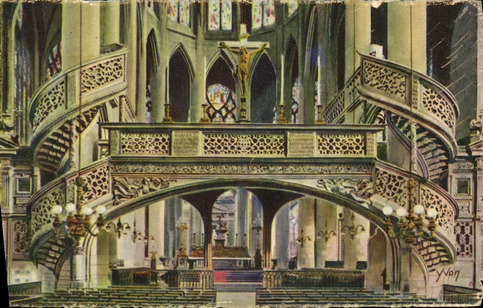 CPA Paris En Flanant Interieur de St Etienne du Mont Le jube