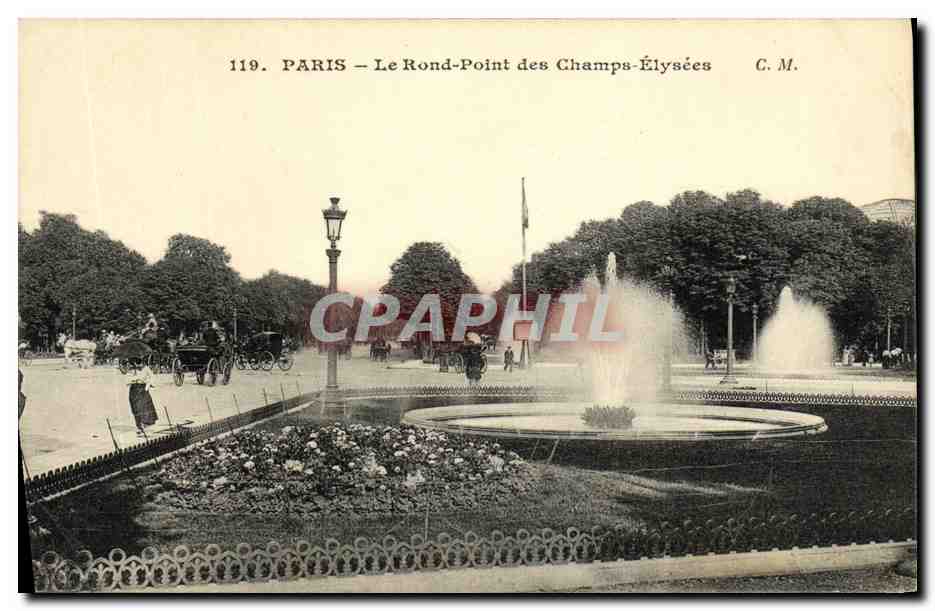 CPA Paris Le Rond Point de Champs Elysees