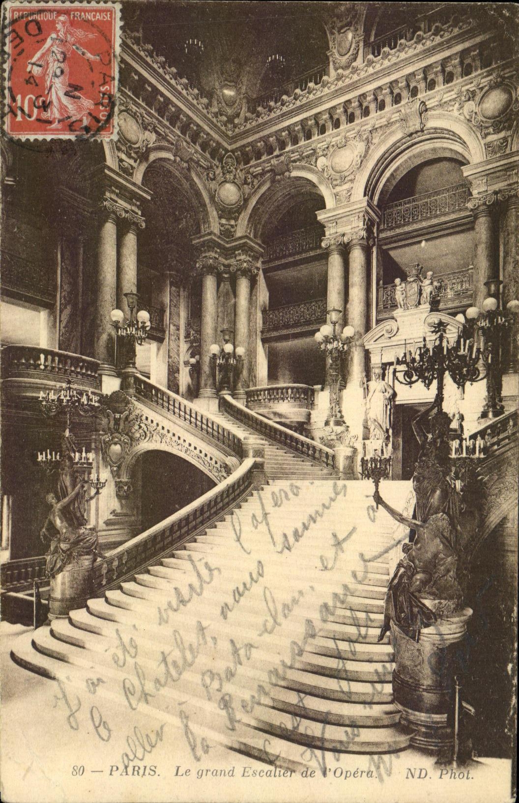 CPA Paris La grand Enscalier de l Opera