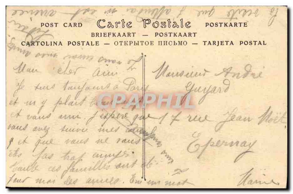 CPA Paris La grand Enscalier de l Opera — Rückseite
