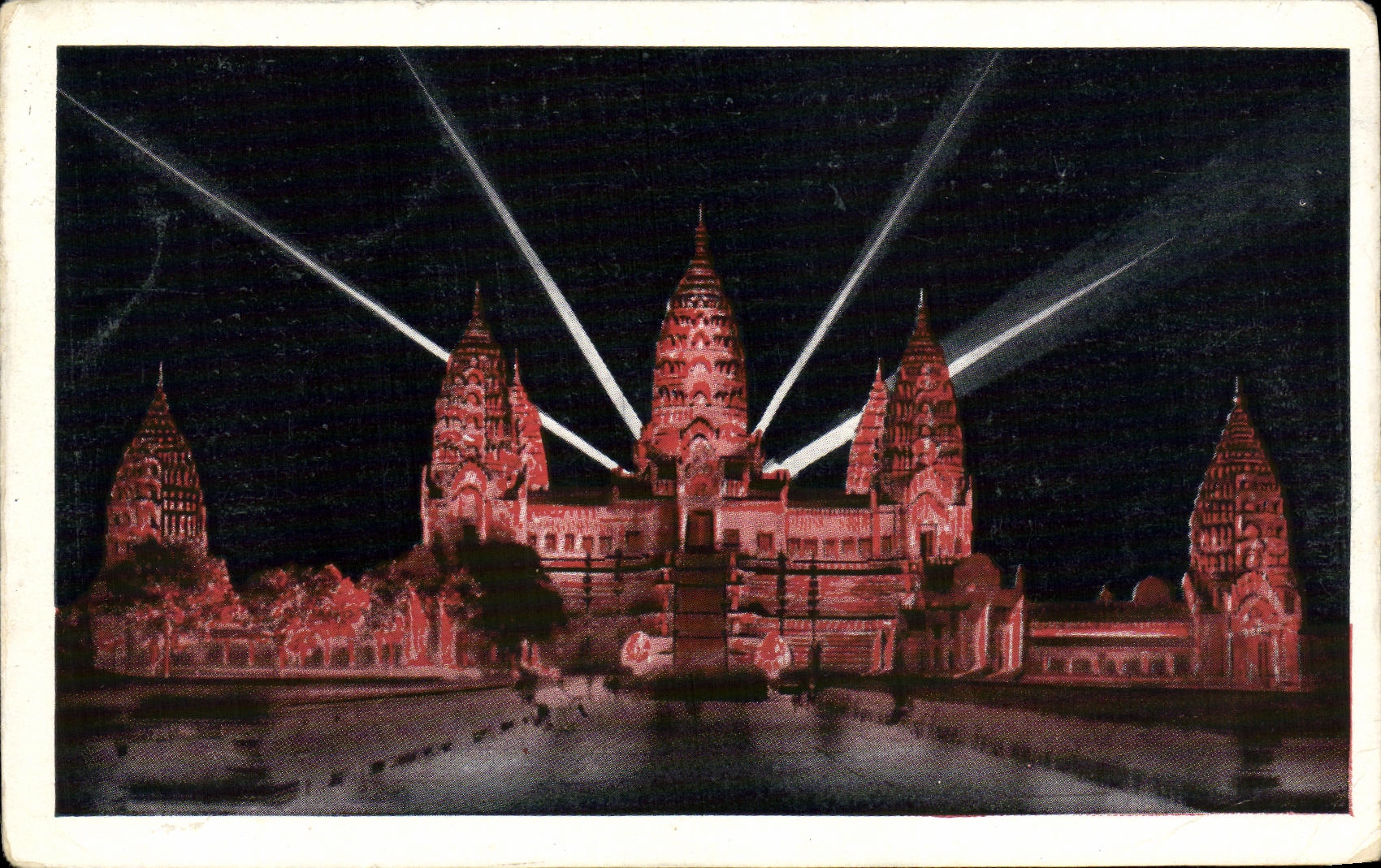 CPA Angkor Vat vue de nuit Paris Exposition coloniale