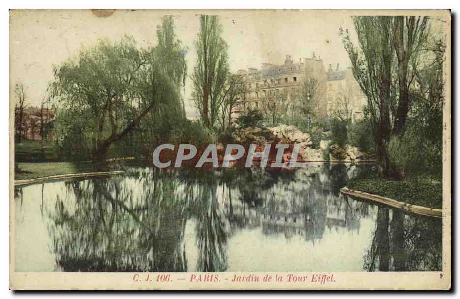 CPA Paris Jardin de la Tour Eiffel
