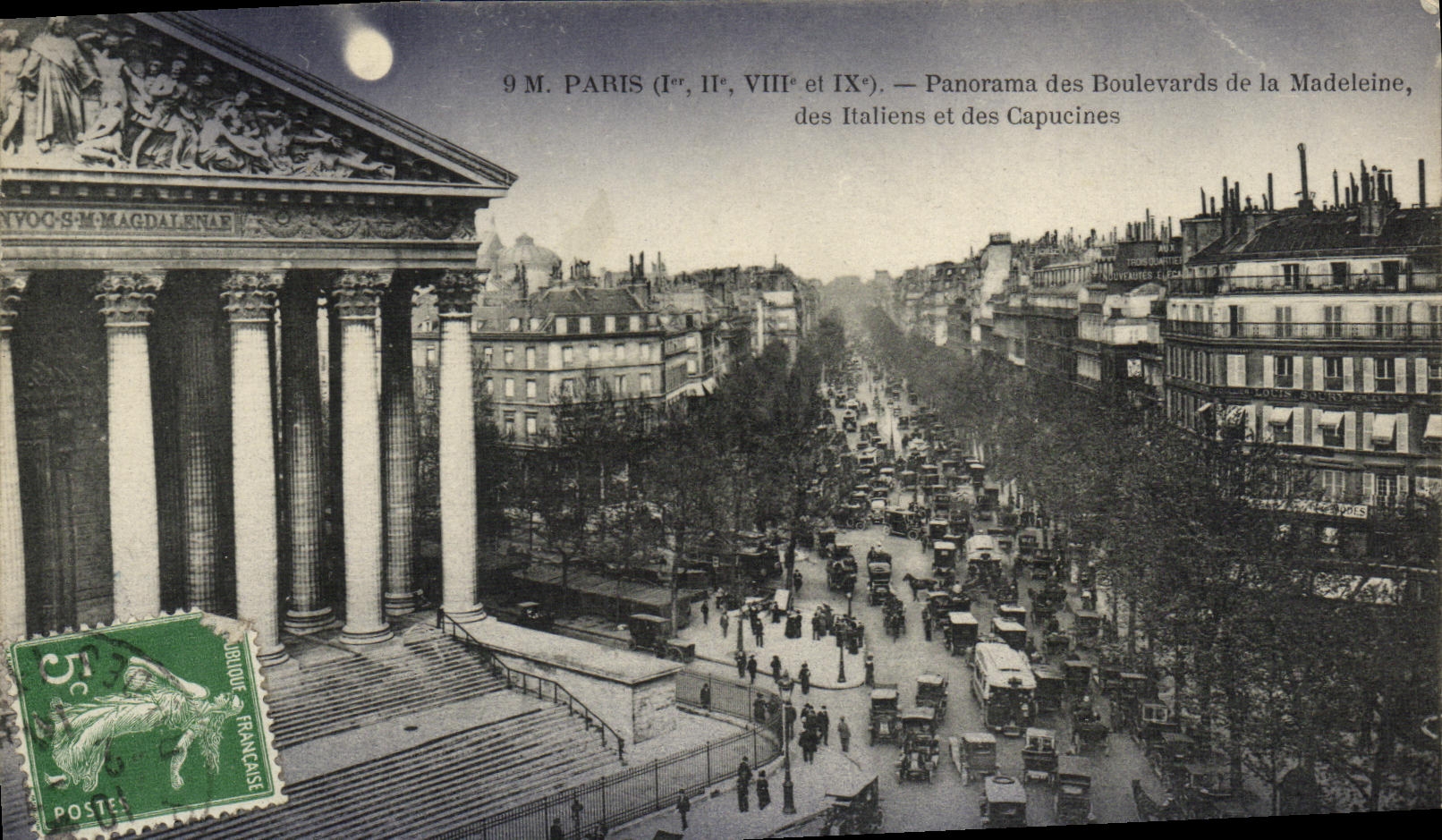 CPA Paris Panorama des Boulevards de la Madeleine des Italiens et des Capucines