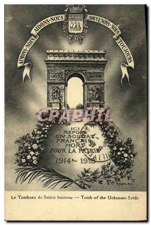 CPA Paris Le Tombeau de Soldat Inconnu Arc de Triomphe