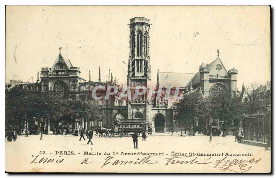 CPA Paris Mairie de l Arrondissement Eglise St Gernain l Auxerrois