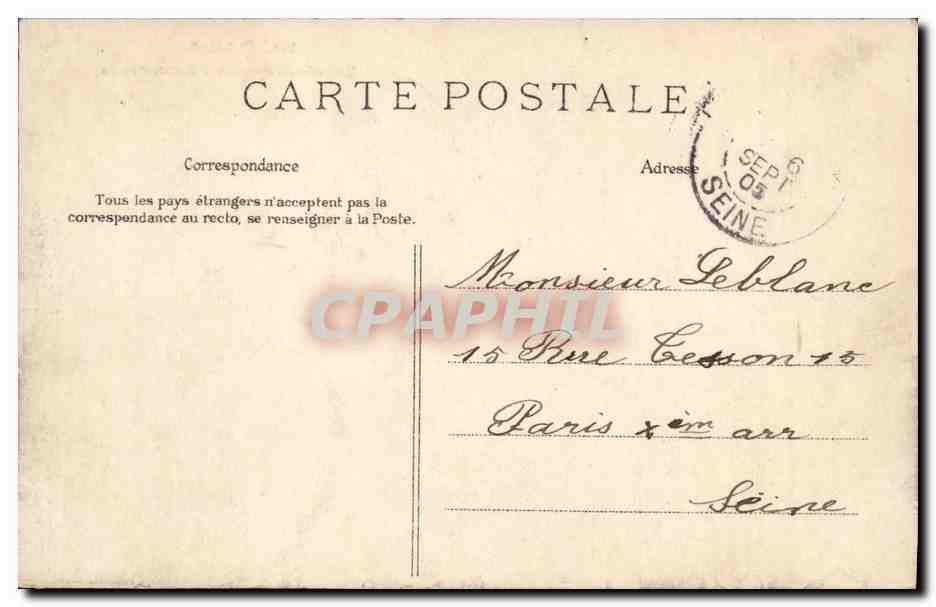 CPA Paris Saint Germain l Auxerrois — Rückseite