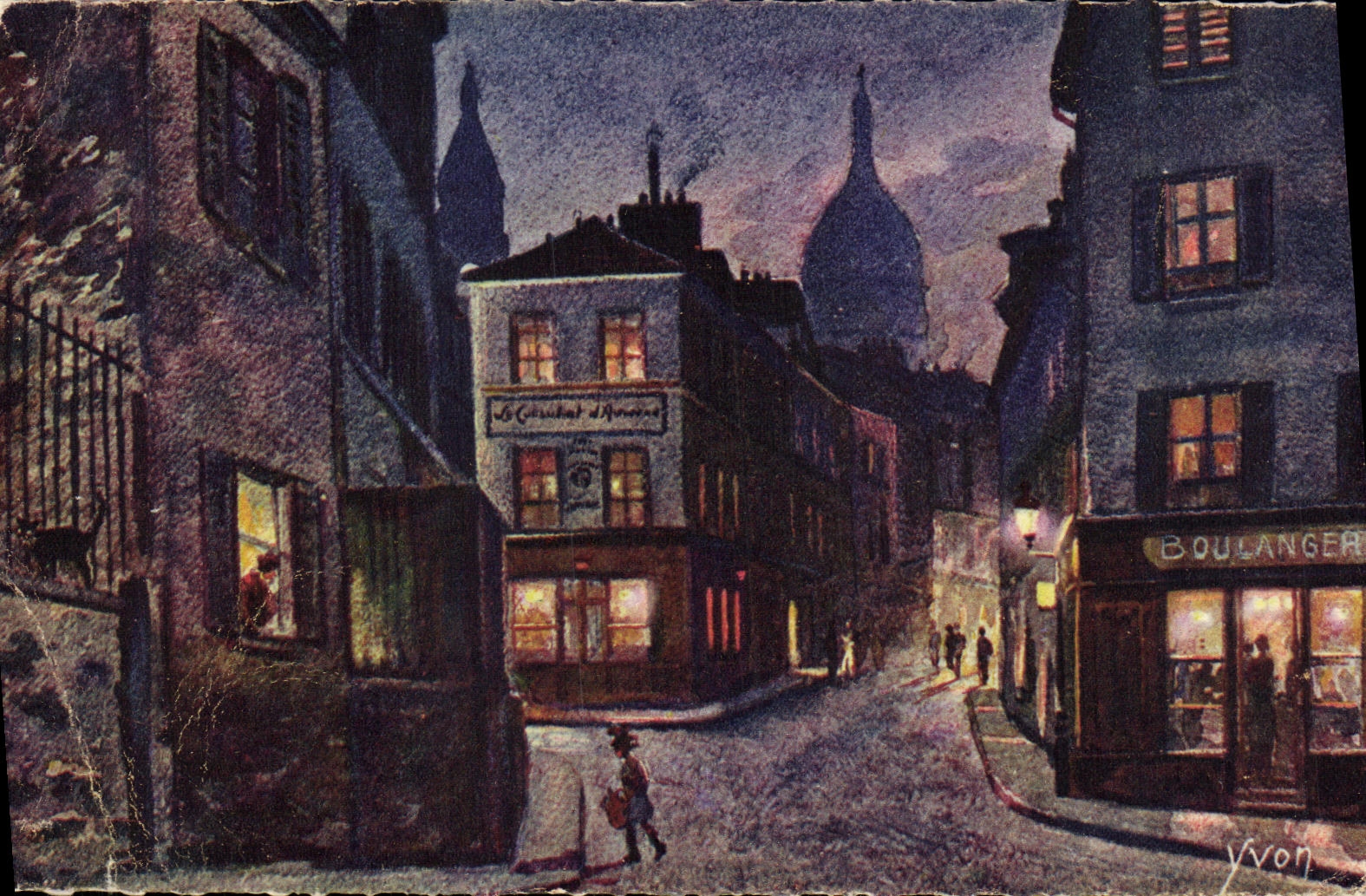 CPA Les Feeries Nocturnes de Paris Montmartre Place J B Clement
