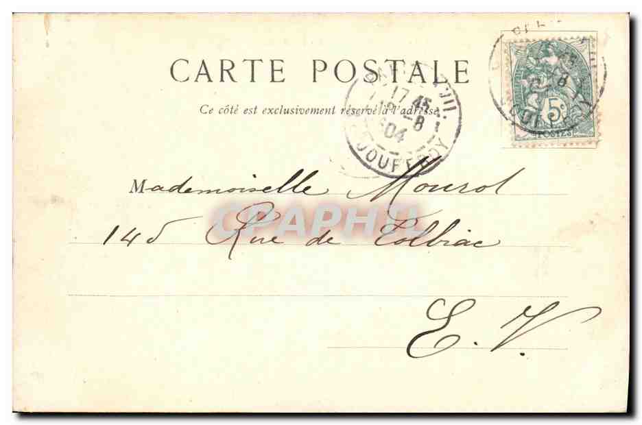 CPA Paris Saint Etienne du mont Le jube — Rückseite
