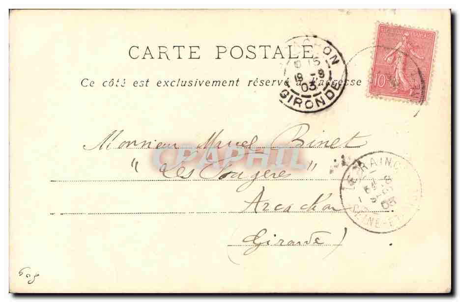 CPA Paris Place Clichy — Rückseite