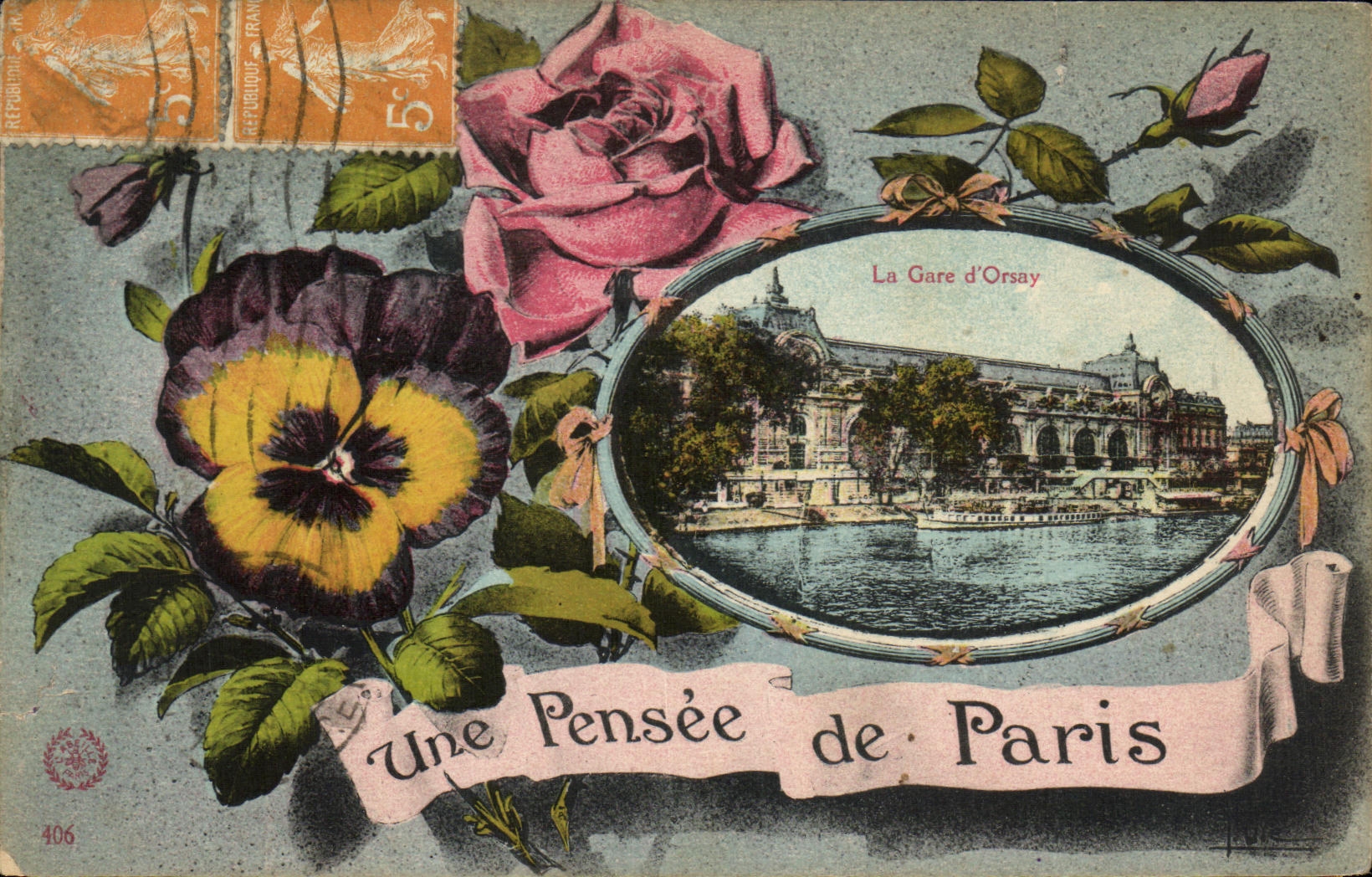 CPA Une Pensee de Paris Gare d Orsay