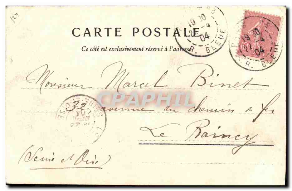 CPA Paris La Place de la Nation — Rückseite