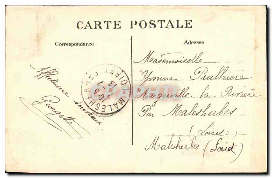 CPA Paris Notre Dame des Champs Boulevard du Montparnasse — Rückseite
