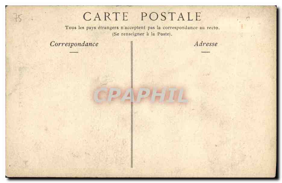 CPA Paris La Grille du Palais de Justice — Rückseite