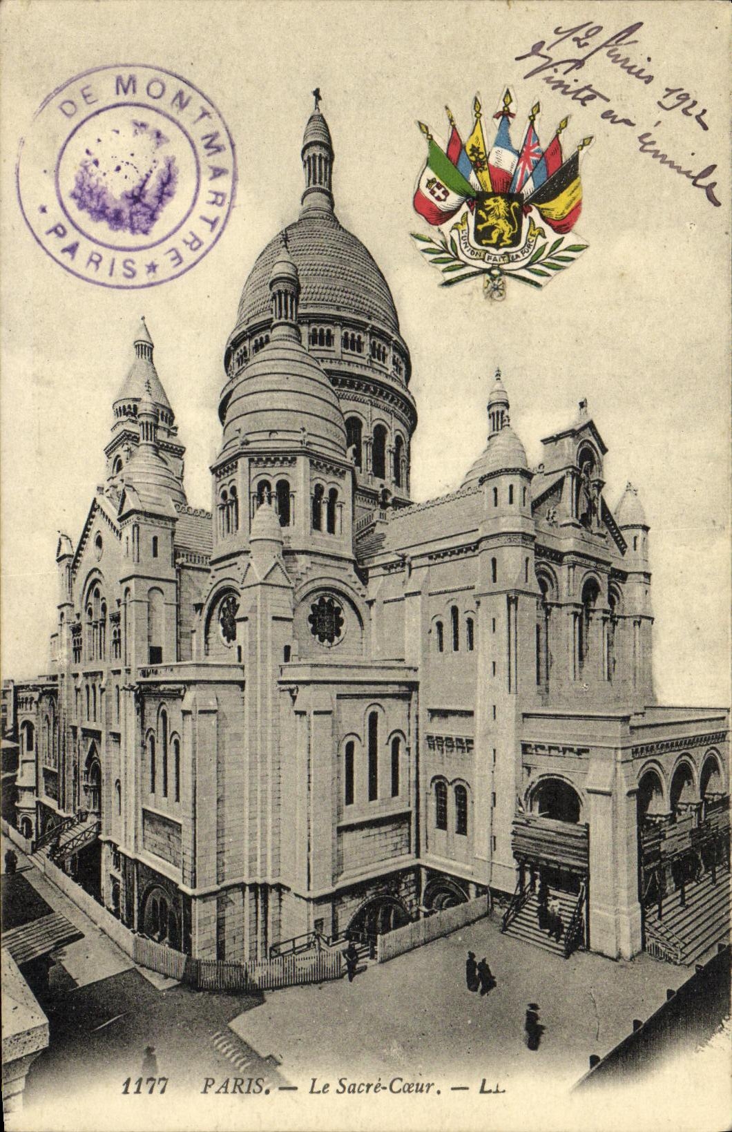 CPA Paris Le Sacre Coeur Montmartre Lion