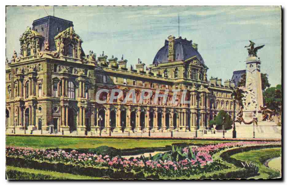 CPA Paris en Flanant Jardin des Tuileries Pavillon de Rohan et monument de Gambetta 