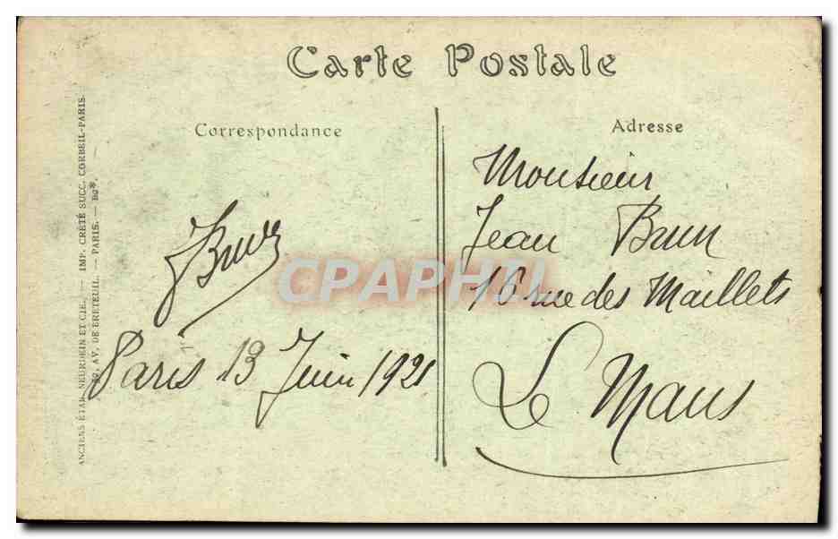 CPA Paris Boulevard des Italiens vue prise du Carrefour Drouot — Rückseite