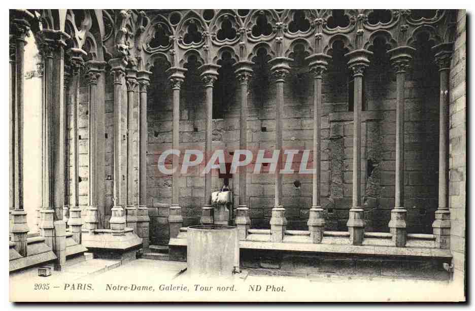 CPA Paris Notre Dame Galerie Tour nord