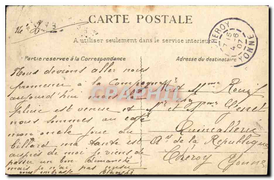 CPA Paris Montmartre Demeure seigneuriale des Liger — Rückseite