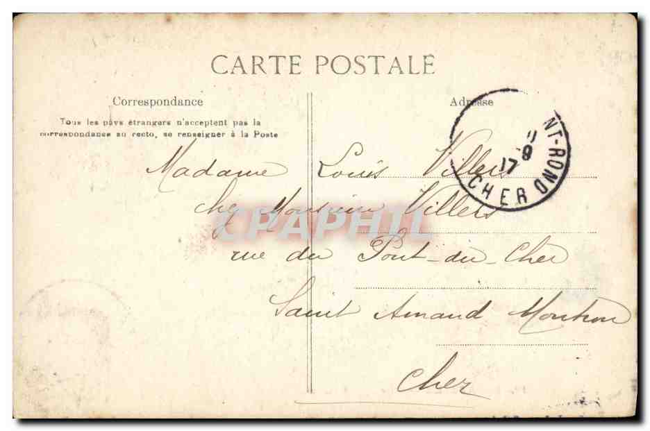 CPA Paris Bagatelle L lle — Rückseite