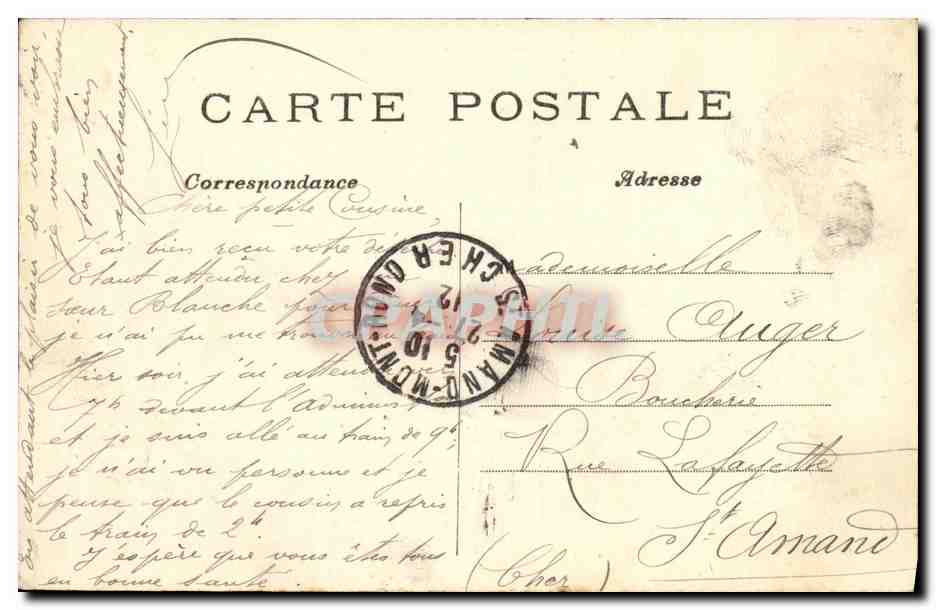 CPA Paris La place de la Republique et l Hotel Moderne — Rückseite