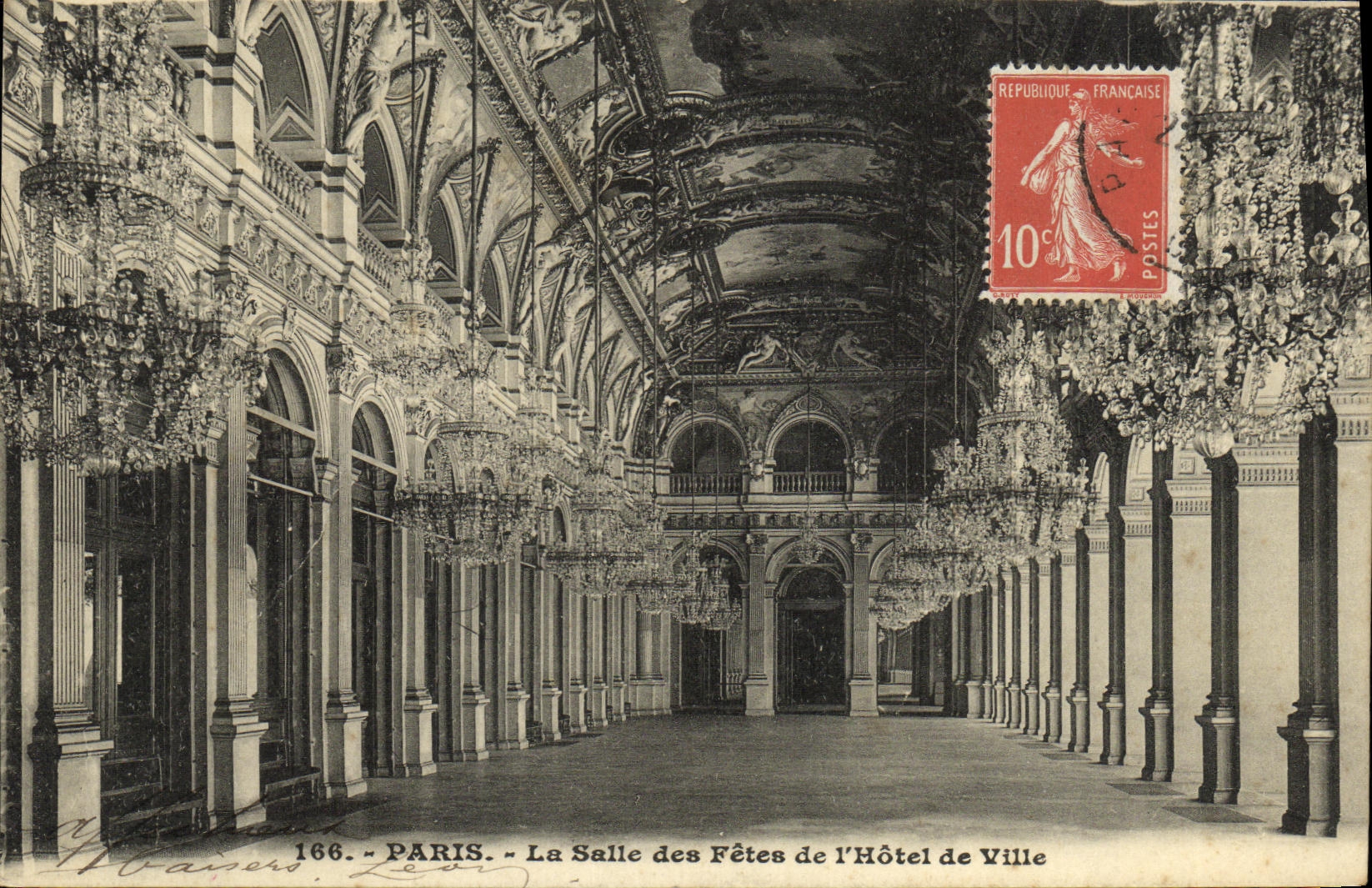CPA Paris La Salle des Fetes de l Hotel de Ville