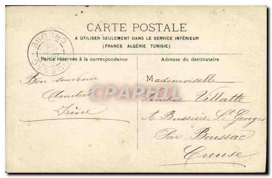 CPA Paris La Seine vers Notre Dame — Rückseite