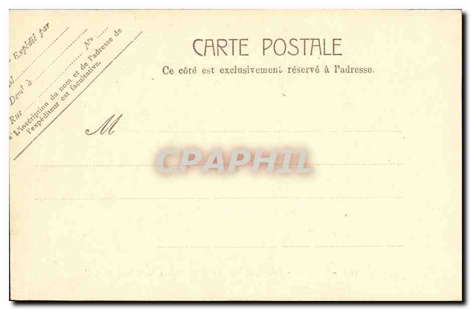 CPA Paris Monument aux Morts Pere Lachaise — Verso