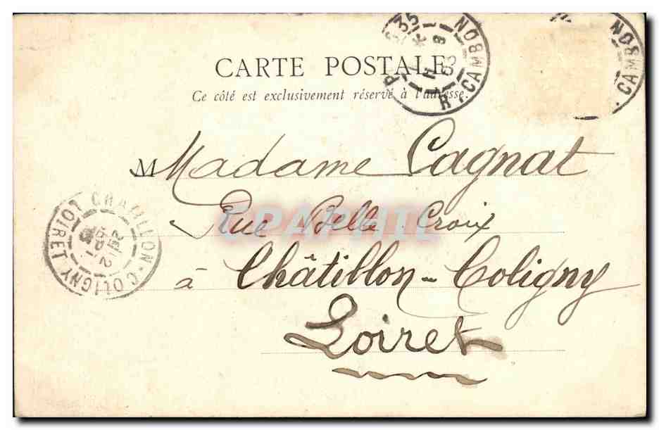 CPA Paris Palais des Beaux Arts — Rückseite