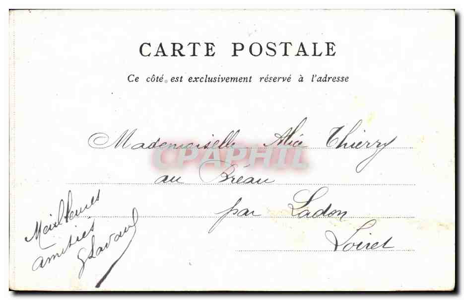 CPA Hotel de Ville Paris Marche aux fleurs — Verso