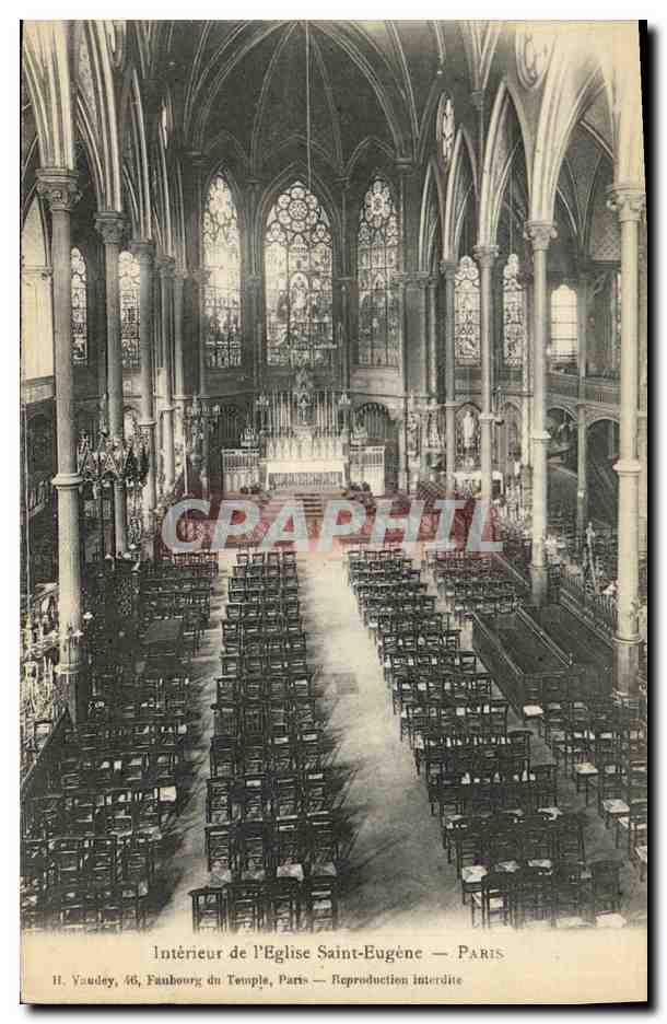 CPA Interieur de l Eglise Saint Eugene Paris 