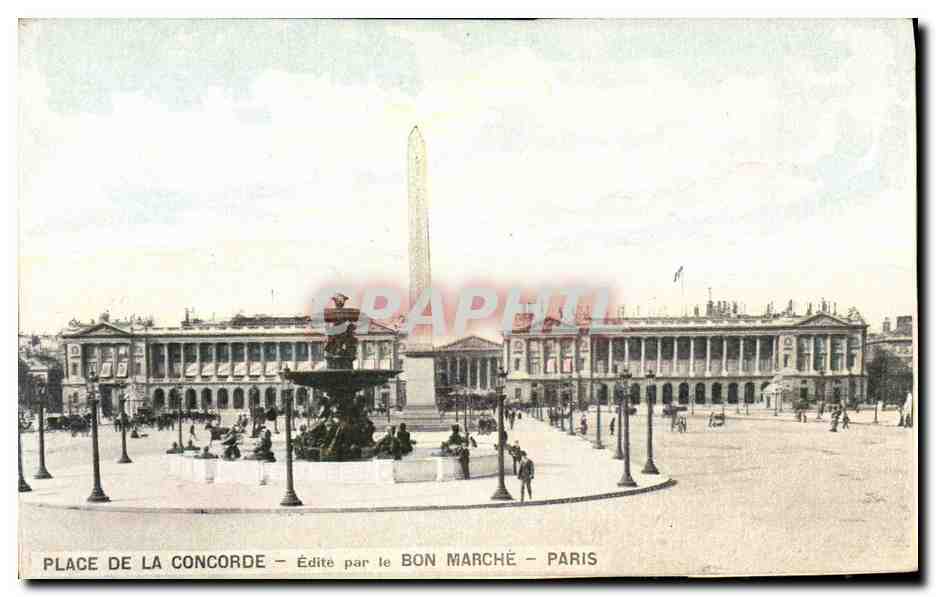 CPA Place de la Concorde Edite par le Bon Marche Paris