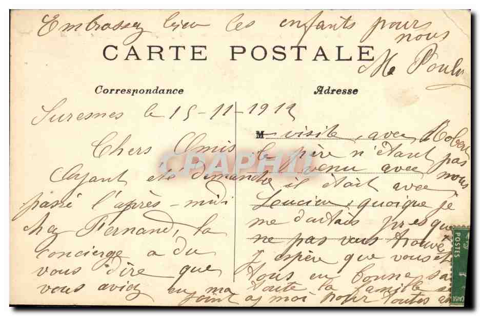CPA Paris Bois de Boulogne Bagalelle L Orangerie — Rückseite