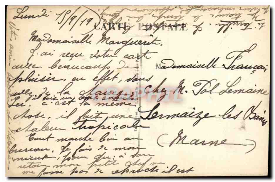 CPA Paris Bois de Boulogne Le Moulin de Langchamp  — Verso
