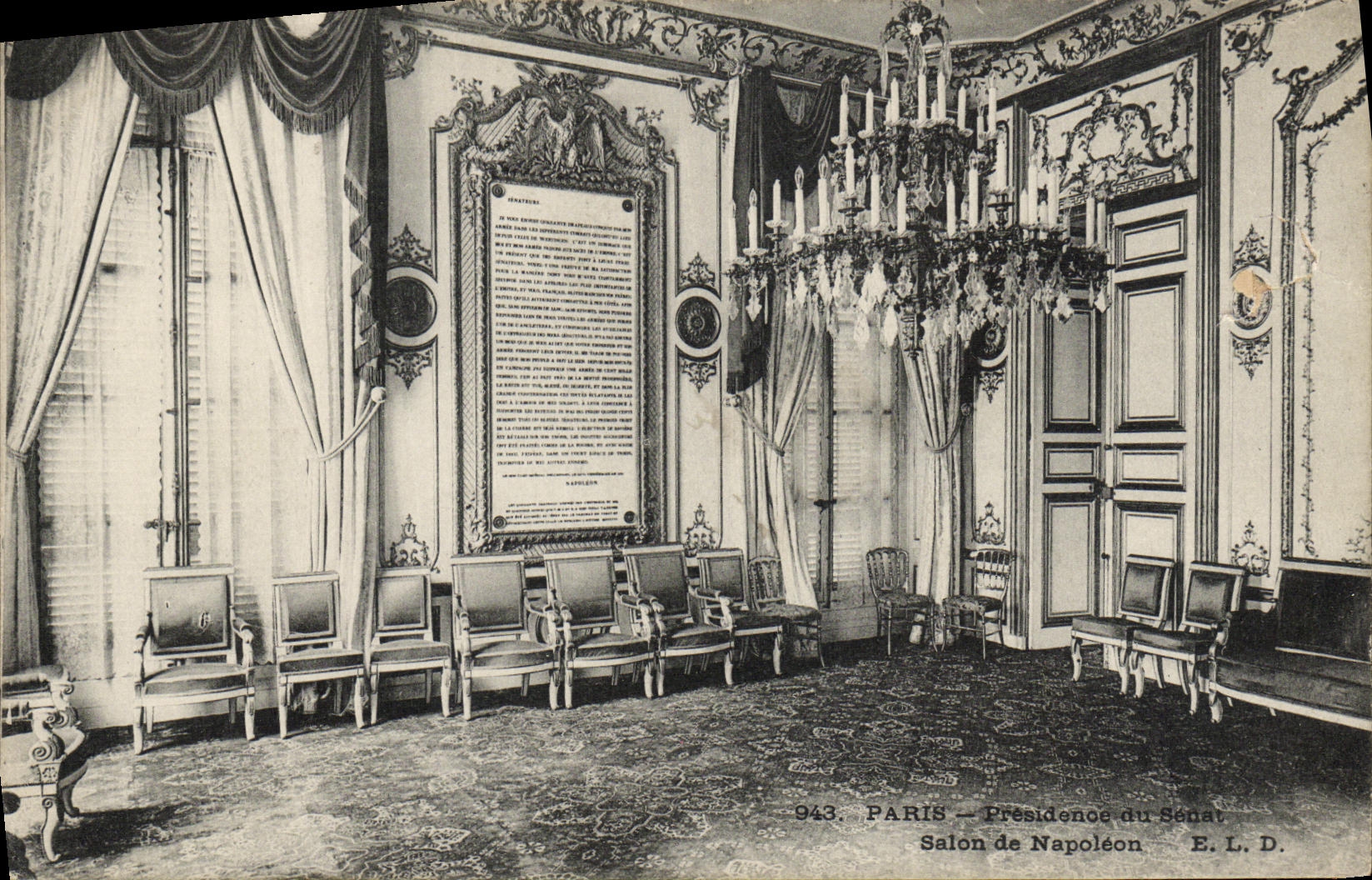 CPA Paris Salon de Napoleon Presidence du Senat