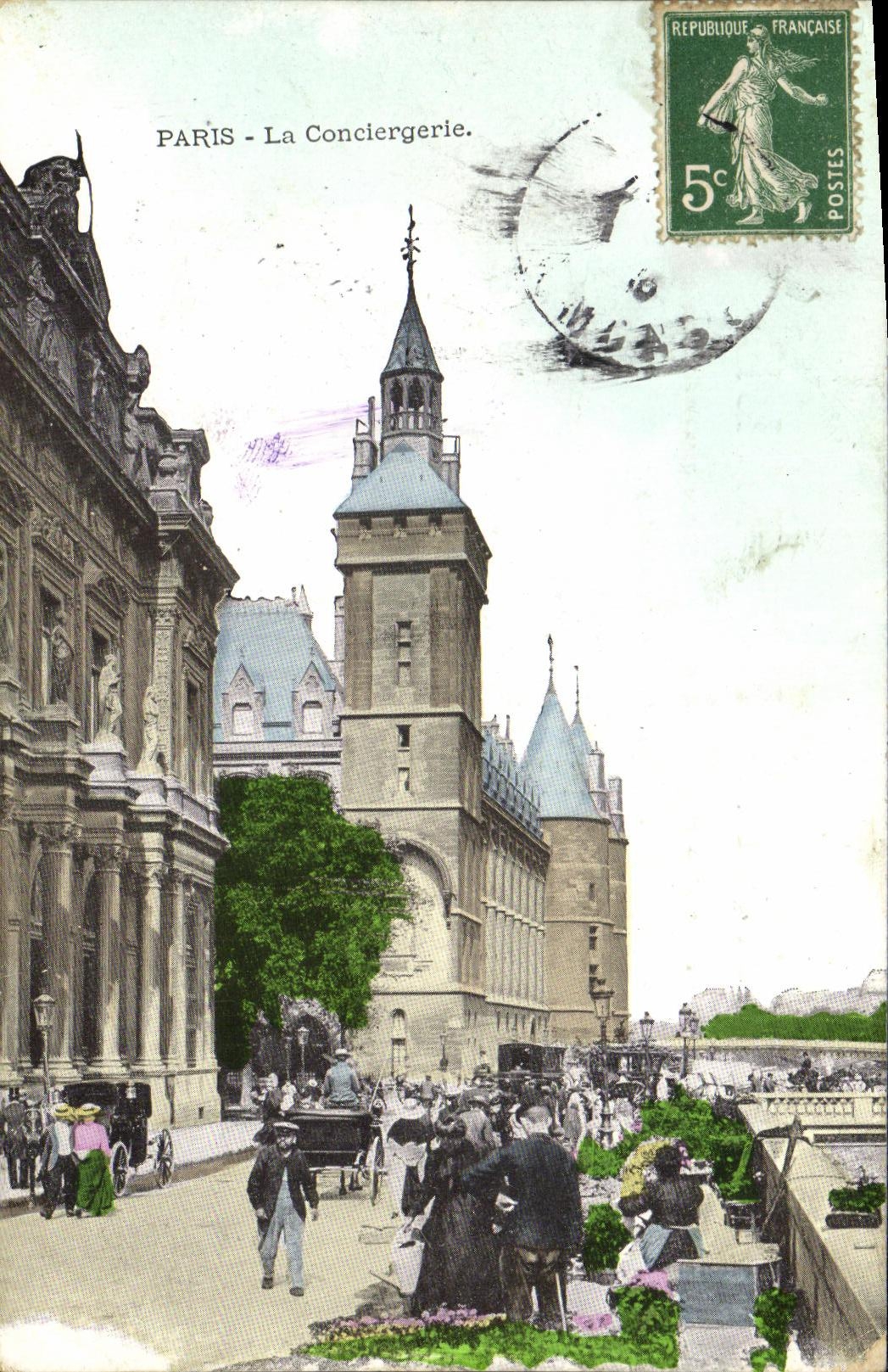 CPA Paris La Conciergerie Marche aux fleurs