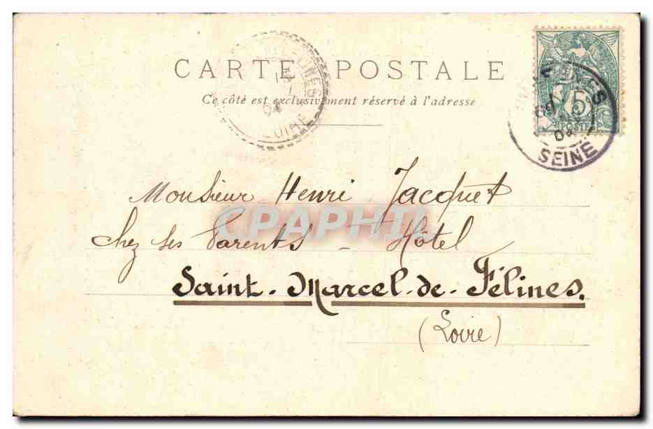 CPA Paris Square Cluny — Rückseite