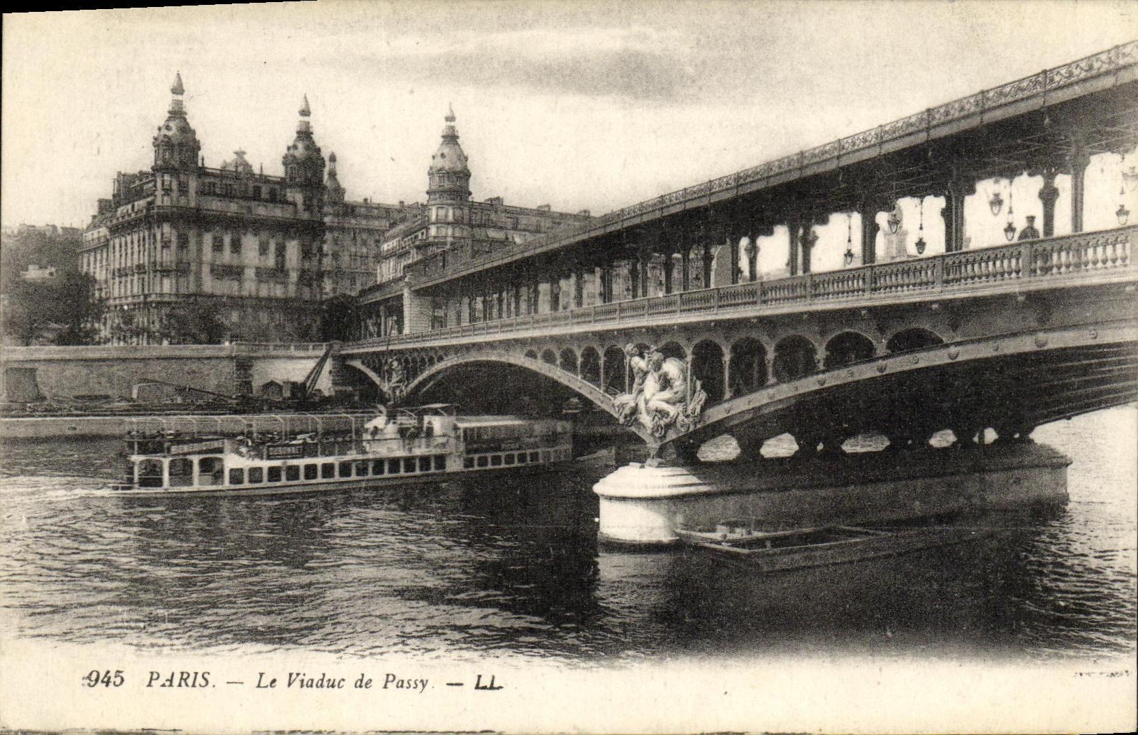 CPA Paris Le Viaduc de Passy Metro