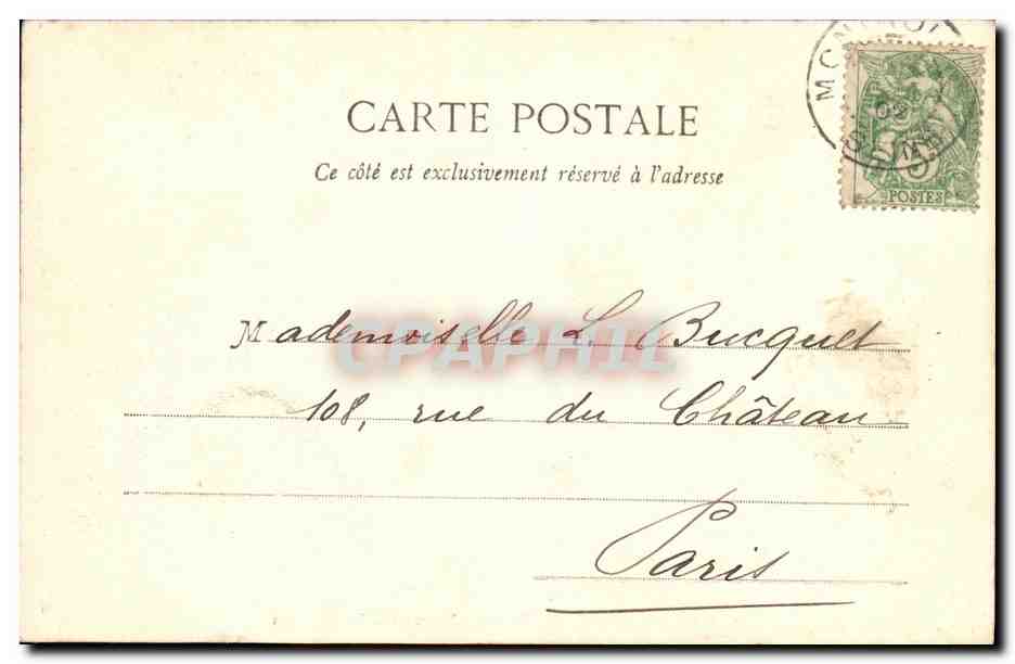 CPA Paris Ecole de Droit Place du Pantheon — Rückseite